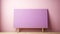 Purple Viscose Sign Mockup On Beige Background - Rectangular Plain Mockup