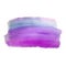 Purple watercolor hand painted, colorful gradient stripes isolated on white. Acrylic dry brush stroke