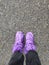 Purple waterproof shoes