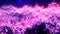 Purple waves from energy particles magical glowing high tech futuristic light