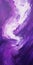 Purple And White Fluid In Space: Abstract Painting With Ominous Vibe