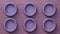 Purple Window Mullions On Brick Wall: 3d Render With Circular Shapes