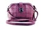 Purple woman bag on the white background