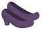 Purple woman shoes, illustration, vector