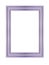 purple wood picture frame on white background