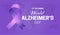 Purple World Alzheimer`s Day Background Illustration