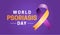 Purple World Psoriasis Day Background Illustration