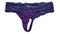 Purple worn women\\\'s panties with lace close-up