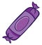 Purple wrapped candy, illustration, vector