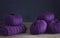 Purple yarn, close up