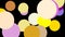 Purple yellow and brown circles animation