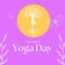 Purple Yellow Minimalist International Yoga Day Instagram Post