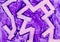 Purple zigzag wax painting