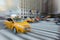 Purposely Blurred taxi cabs in NYC