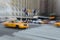 Purposely Blurred taxi cabs in NYC