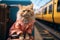 Purr fect vacation Cat travel concept brings humor and amusement