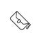 Purse bag outline icon