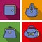 Purse flat icons