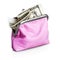 Purse with hundred dollar banknote