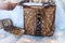 Purse and matching wallet made of spotted deer Axis Axis hide/