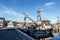 Purse seiners moored at fisherman`s terminal in Seattle Washington.