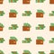 Purse wallet with money vector business financial payment bag seamless pattern trendy cash wealth vector illustration.