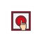 Push alarm button filled outline icon