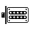 Push button lock icon, simple style.