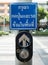 Push button for Red traffic light in Thailand. thai language