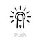 Push icon. Editable Vector Outline.