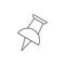 Push pin outline icon