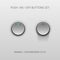 Push Switch Buttons, contemporary Devices User Interface Mockup or Template - White and Grey on White Background.