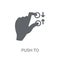 Push to minimize gesture icon. Trendy Push to minimize gesture l