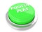 PUSH TO PLAY on green push button. 3d illustration. Isolated background