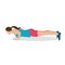 Push up woman fitness position exercise gym training workout female