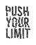 Push your limit - slogan for t-shirt design with broken glass effect and  camouflage texture. Typography graphics for tee shirt