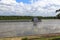 Pusher Tug and Liquid Carrying Barge on the Illinois River