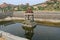Pushkarani is a sacred lake on the way to the Vitthala temple in Hampi, Karnataka, India. The pond served to the ritual and functi