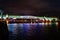 Pushkin St. Andrew pedestrian bridge across the Moscow river in Moscow.