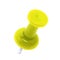 Pushpin color yellow close up