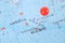 Pushpins mark the location of Avarua, the capital of Rarotonga, on the map