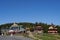 Pustevny, Czech Republic - September 29, 2023 - typical wooden buildings built in traditional folk style