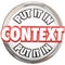 Put It In Context 3d Words Button Understand Meaning