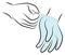 Put rubber gloves on your hands. Hygienic procedure. Disease prevention, good for health. Vector illustration