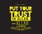 Put your trust in Allah, and Allah loves those that trust in him