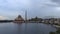 Putra Mosque, Perdana Putra and Putra Bridge in Putrajaya at sunset, time lapse video