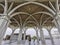 PUTRAJAYA, MALAYSIA-SEPTEMBER 14, 2019:  Ultra wide-angle shot of interior of Sultan Mizan mosque in Putrajaya, Malaysia. The