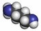 Putrescine foul smelling molecule. Atoms are represented as spheres with conventional color coding: hydrogen (white), carbon (grey