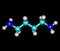 Putrescine molecule isolated on black