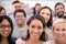 Putting on their friendliest business faces. Cropped shot of a group of smiling businesspeople.